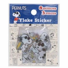Japan Peanuts Clear Plump 3D Sticker - Snoopy : Joe Cool