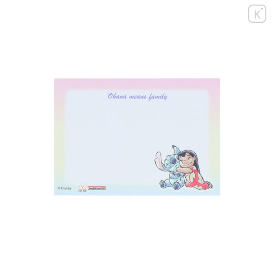 Japan Disney Mini Notepad - Scrump & Stitch : Watercolor Hug - 3