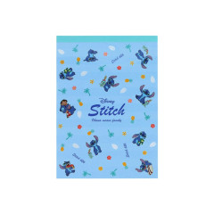 Japan Disney A6 Notepad - Scrump & Stitch : Lilo Blue