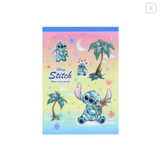 Japan Disney A6 Notepad - Scrump & Stitch : Watercolor Hug - 1