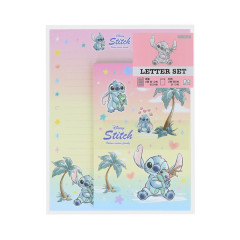 Japan Disney Letter Envelope Set - Scrump & Stitch : Watercolor Hug