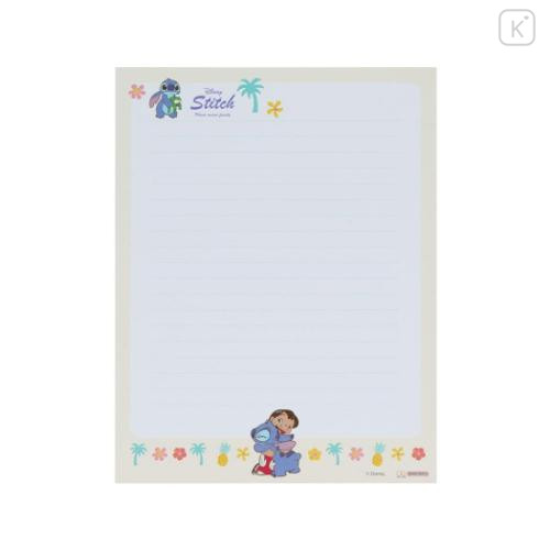 Japan Disney Letter Envelope Set - Scrump & Stitch : Lilo Blue - 5