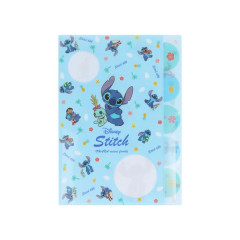 Japan Disney 5 Pockets A4 Index Holder - Scrump & Stitch : Lilo Blue