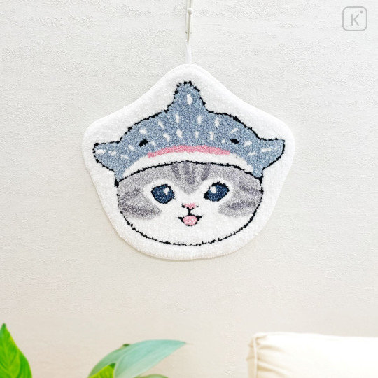 Japan Mofusand Die-cut Fluffy Floor Mat - Whale Shark Cat - 3