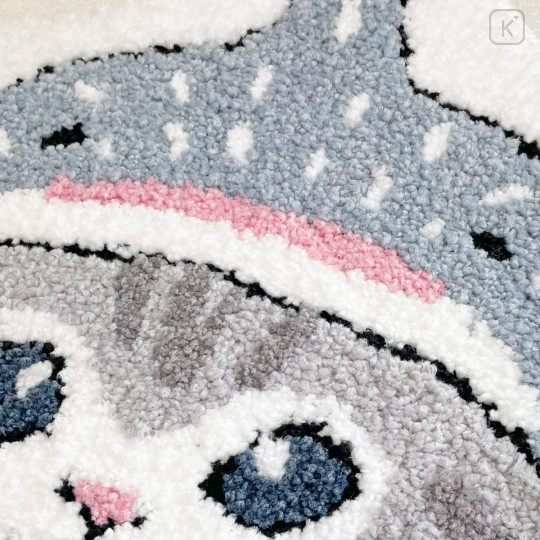 Japan Mofusand Die-cut Fluffy Floor Mat - Whale Shark Cat - 4
