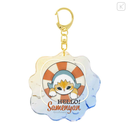Japan Mofusand Acrylic Keychain - Cat : Shark Hello Summer Water Surface - 1