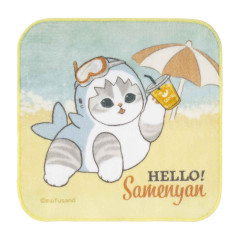 Japan Mofusand Mini Towel Handkerchief - Cat Shark Hello Summer