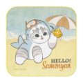 Japan Mofusand Mini Towel Handkerchief - Cat Shark Hello Summer - 1