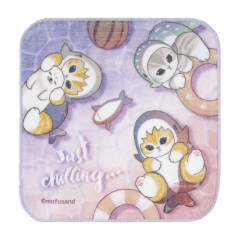 Japan Mofusand Mini Towel Handkerchief - Cat Shark Hello Summer Just Chilling