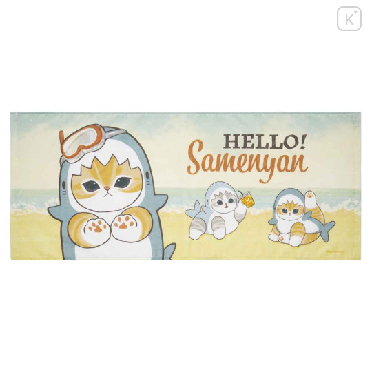 Japan Mofusand Quick Dry Face Towel - Cat Shark Hello Summer - 1