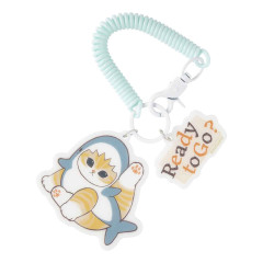 Japan Mofusand Multi-coil Spring Smartphone Strap Keychain - Cat Shark Ready To Go
