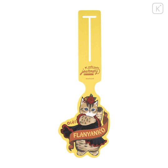 Japan Mofusand Luggage Tag - Mofumofu Journey Cat Flamenco Flanyanko Spain - 1