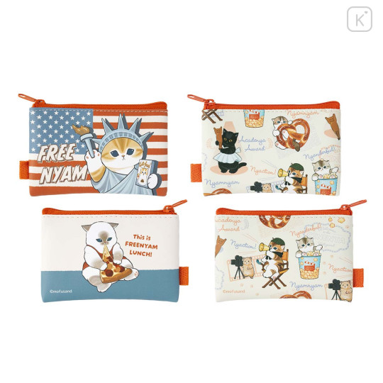 Japan Mofusand Mini Flat Pouch Set - Mofumofu Journey Cat American Statue of Liberty America - 1