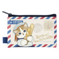 Japan Mofusand Mini Flat Pouch Set - Mofumofu Journey Cat Travel London Paris - 3