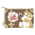 Japan Mofusand Mini Flat Pouch Set - Mofumofu Journey Cat Travel London Paris - 5