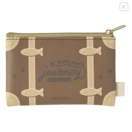 Japan Mofusand Mini Flat Pouch Set - Mofumofu Journey Cat Travel London Paris - 6