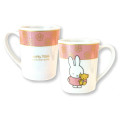 Japan Miffy Porcelain Mug - Miffy : 70th Anniversary Pink Flower Gold - 2
