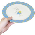 Japan Miffy Porcelain Plate - Miffy : 70th Anniversary Blue Flower Gold - 2