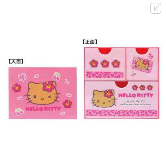 Japan Sanrio Chest Drawer - Hello Kitty : Gogo Gal Collection Tan Leopard Pink - 2