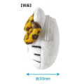 Japan Sanrio Face-shaped Pouch with Carabiner - Hello Kitty : Leopard Yellow - 2