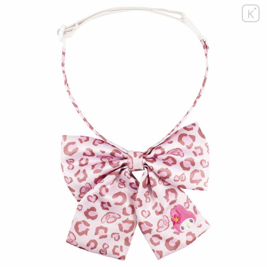 Japan Sanrio Uniform Style Neck Ribbon - My Melody : Leopard Pink Y2K - 1
