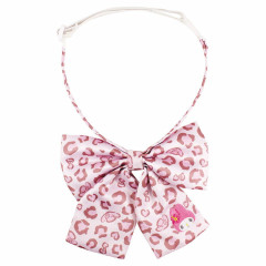 Japan Sanrio Uniform Style Neck Ribbon - My Melody : Leopard Pink Y2K