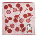 Japan Miffy Mini Towel Jacquard Handkerchief - Miffy : Cherry Pink - 1