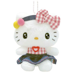 Japan Sanrio Mascot Holder - Hello Kitty : Gingham Denim
