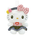 Japan Sanrio Mascot Holder - Hello Kitty : Gingham Denim - 1