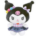 Japan Sanrio Plush Toy (S) - Kuromi : Gingham Denim - 1