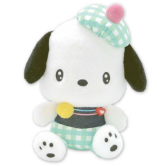 Japan Sanrio Plush Toy (S) - Pochacco : Gingham Denim