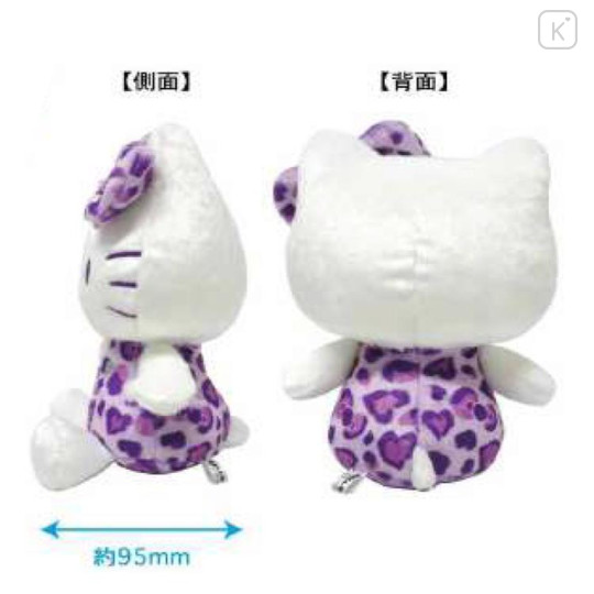 Japan Sanrio Sitting Plush Toy - Hello Kitty : Leopard Purple - 2