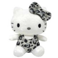 Japan Sanrio Sitting Plush Toy - Hello Kitty : Leopard Grey - 1