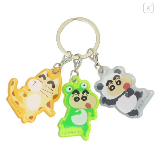 Japan Crayon Shin-chan Acrylic Keychain 3 Charm - Shinnosuke Nohara : Cosplay A - 1