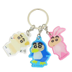 Japan Crayon Shin-chan Acrylic Keychain 3 Charm - Shinnosuke Nohara : Cosplay B