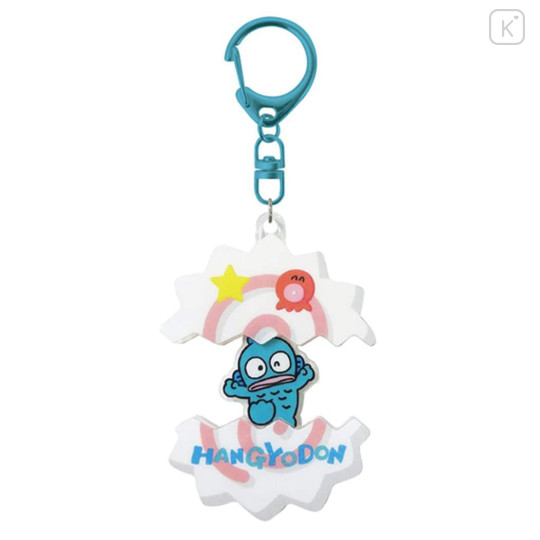 Japan Sanrio Acrylic Keychain - Hangyodon : Playful - 1