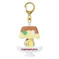 Japan Sanrio Acrylic Keychain - Pompompurin : Playful Pudding - 1