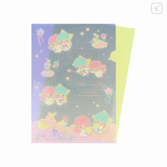 Japan Sanrio A4 Clear Holder - Little Twin Stars : 50th Anniversary Star Night Sky - 3