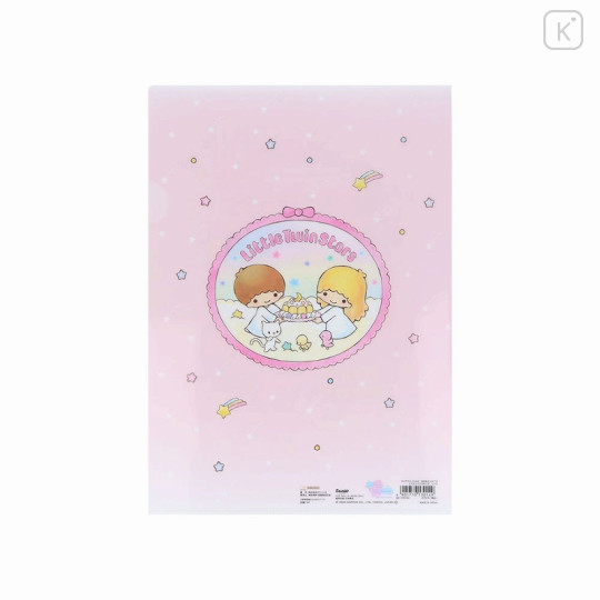 Japan Sanrio A4 Clear Holder - Little Twin Stars : 50th Anniversary Pink Sky Afternoon Tea - 2