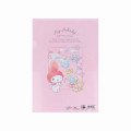 Japan Sanrio A4 Clear Holder - My Melody : 50th Anniversary Writing Letters To Friends Pink - 2