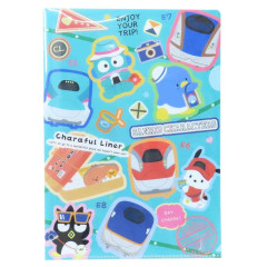 Japan Sanrio × JR East A4 Clear Holder - Charaful Liner Train