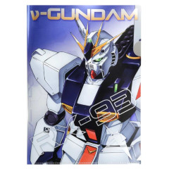 Japan Gundam A4 Clear Holder - Metallic Nu Gundam RX-93