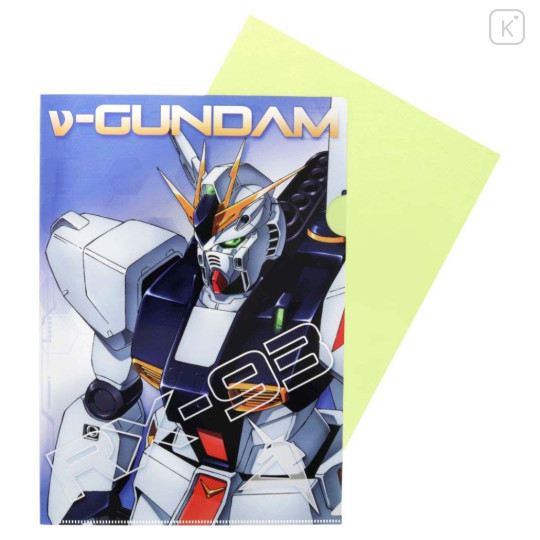 Japan Gundam A4 Clear Holder - Metallic Nu Gundam RX-93 - 3