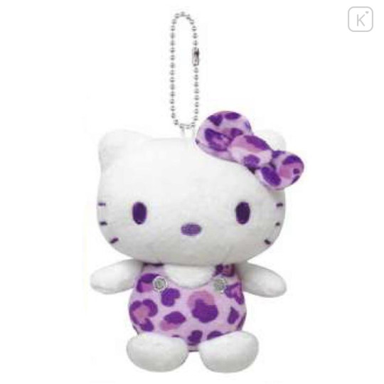 Japan Sanrio Mascot Holder - Hello Kitty : Leopard Purple - 1