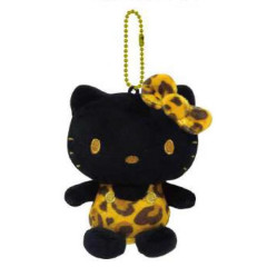 Japan Sanrio Mascot Holder - Hello Kitty : Leopard Yellow Black