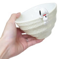 Japan Peanuts Porcelain Rice Bowl with Nokkari Figure - Snoopy : Beige - 2