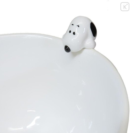 Japan Peanuts Porcelain Rice Bowl with Nokkari Figure - Snoopy : Beige - 3