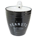 Japan Peanuts Tea Cup with Nokkari Figure - Snoopy : Black - 1