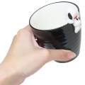 Japan Peanuts Tea Cup with Nokkari Figure - Snoopy : Black - 2