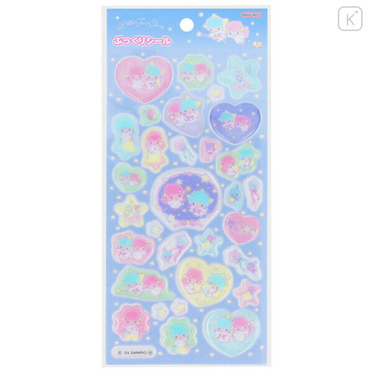 Japan Sanrio Clear Plump 3D Sticker - Little Twin Stars : 50th Anniversary Star Night Sky - 1